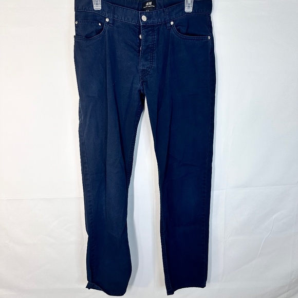 H&M Slim Fit Men's Dark Blue Pants Size 31 - Picture 1 of 4